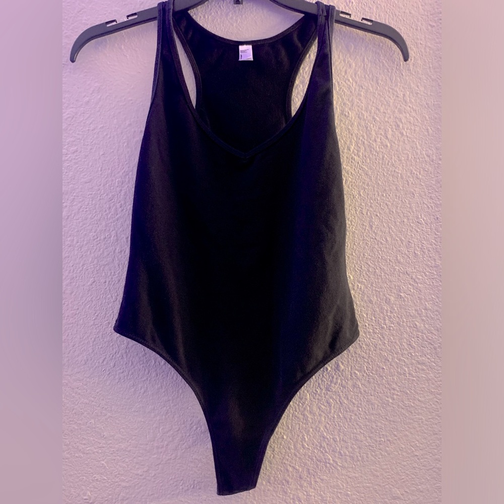NWOT American Apparel Black bodysuit Size L